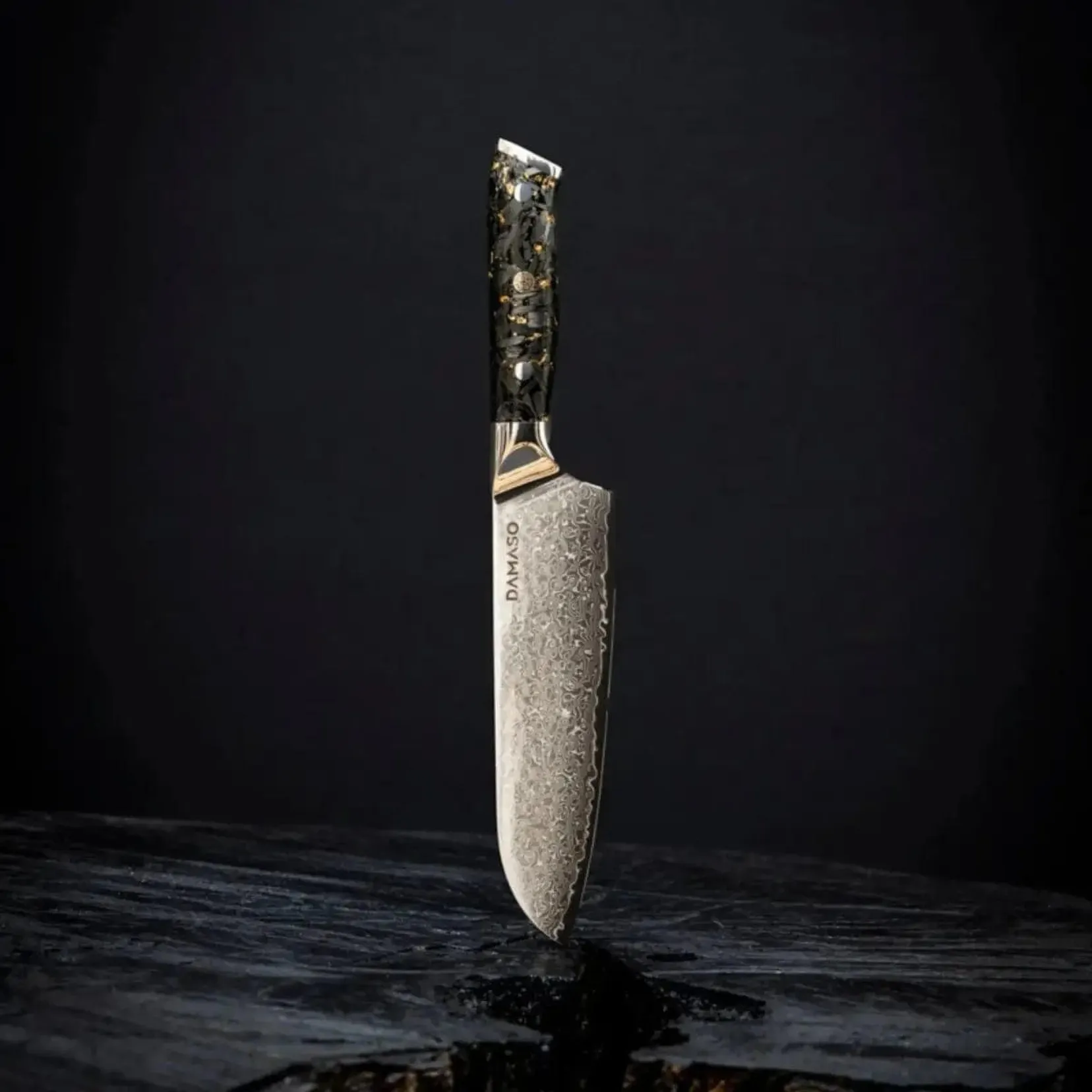 Produktbild: Santoku Messer – Kochmesser Black Aurora