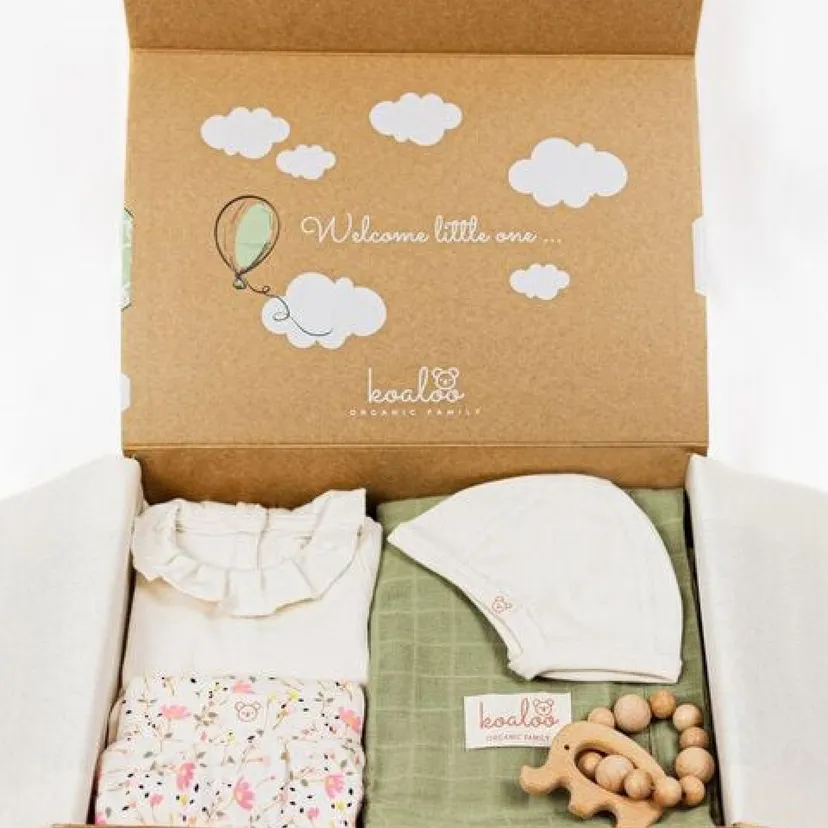 Produktbild: Geschenkset Little Wildflower - 4-teiliges Set für Neugeborene in Geschenkbox