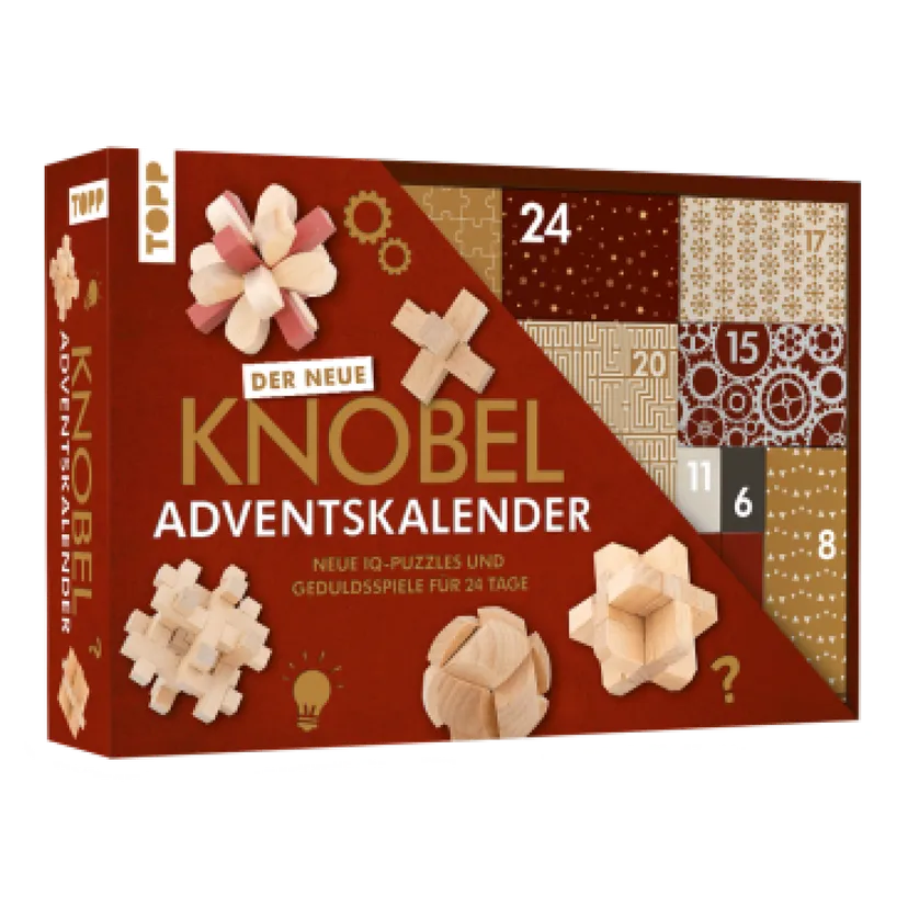Produktbild: Knobelspiel-Adventskalender – Neue IQ-Puzzles und Geduldsspiele für 24 Tage