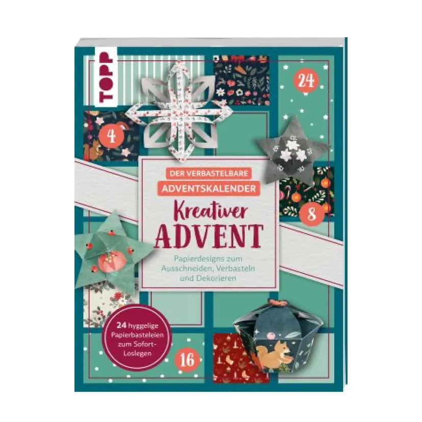 Produktbild: Der verbastelbare Adventskalender: Kreativer Advent. Papierdesigns zum Ausschneiden, Verbasteln und Dekorieren.