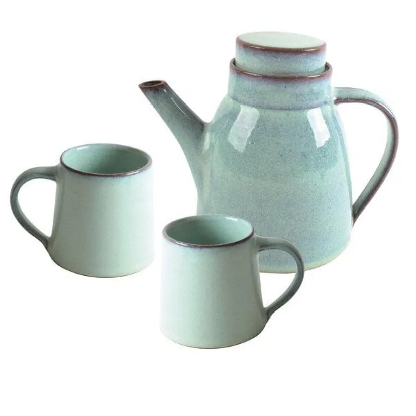 Produktbild: Teeservice Geschenk-Set mit Handmade Keramik Teekanne & Tassen