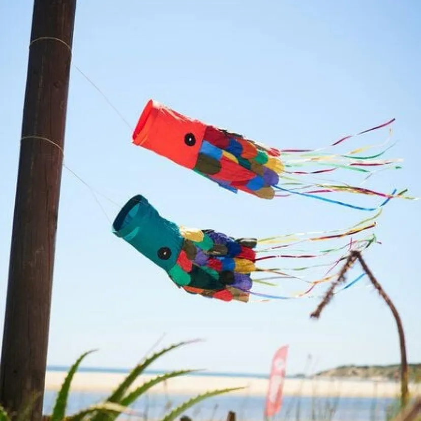 Produktbild: Bunter Windfänger aus Schnittreste Fallschirmseide - Breeze