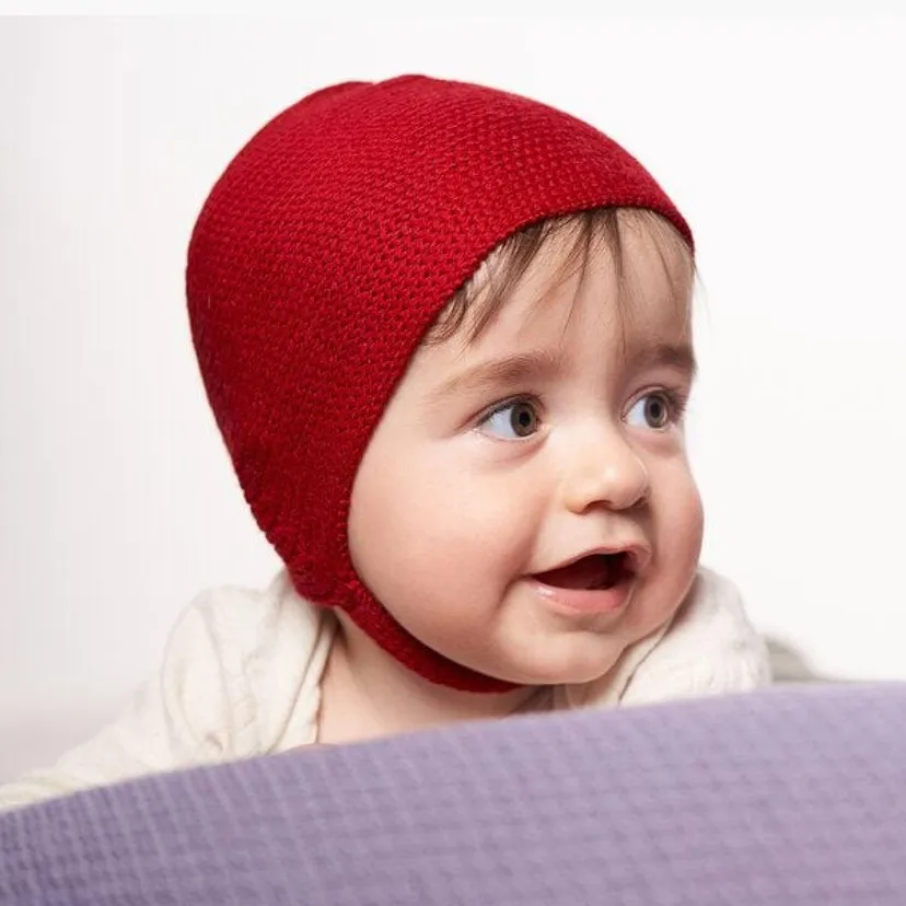 Produktbild: Haube aus Wolle (Merino) - rot