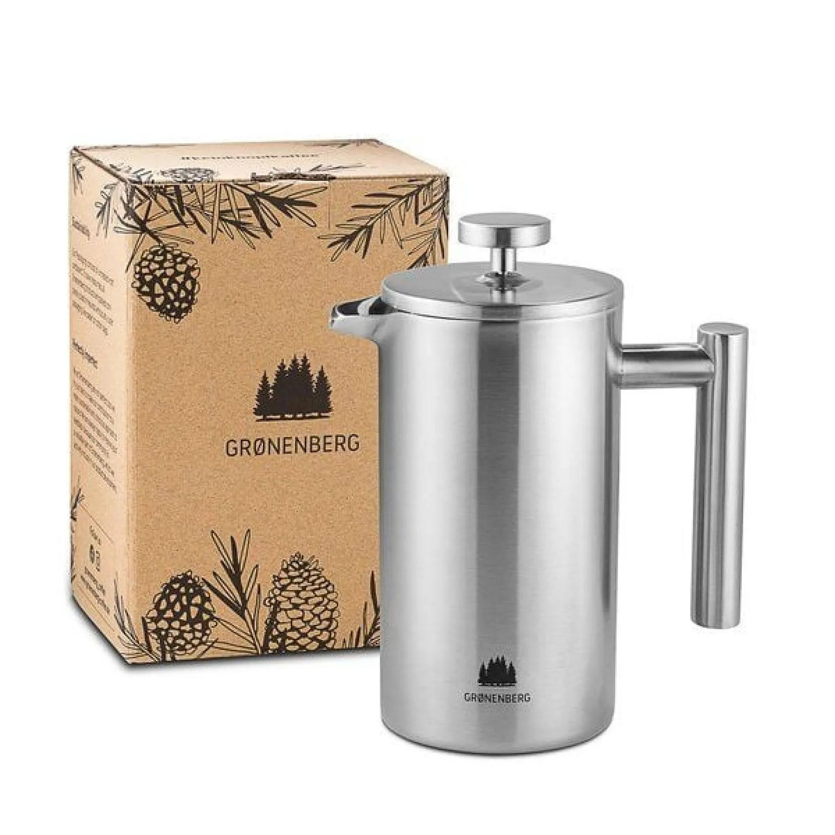 Produktbild: Edelstahl French Press 0,35 - 1 Liter | mit Thermo-Effekt | Inkl. Ersatzfilter
