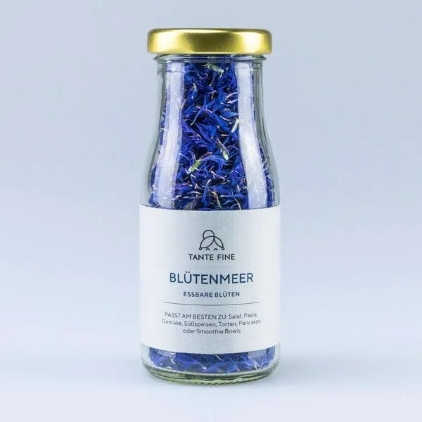 Produktbild: Bio BLÜTENMEER * essbare getrocknete Kornblumenblüten * Streudeko für Gerichte