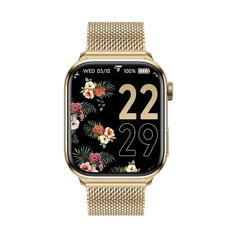 Produktbild: ICE Watch Smartwatch gold eckiges Gehäuse Milanaise Armband