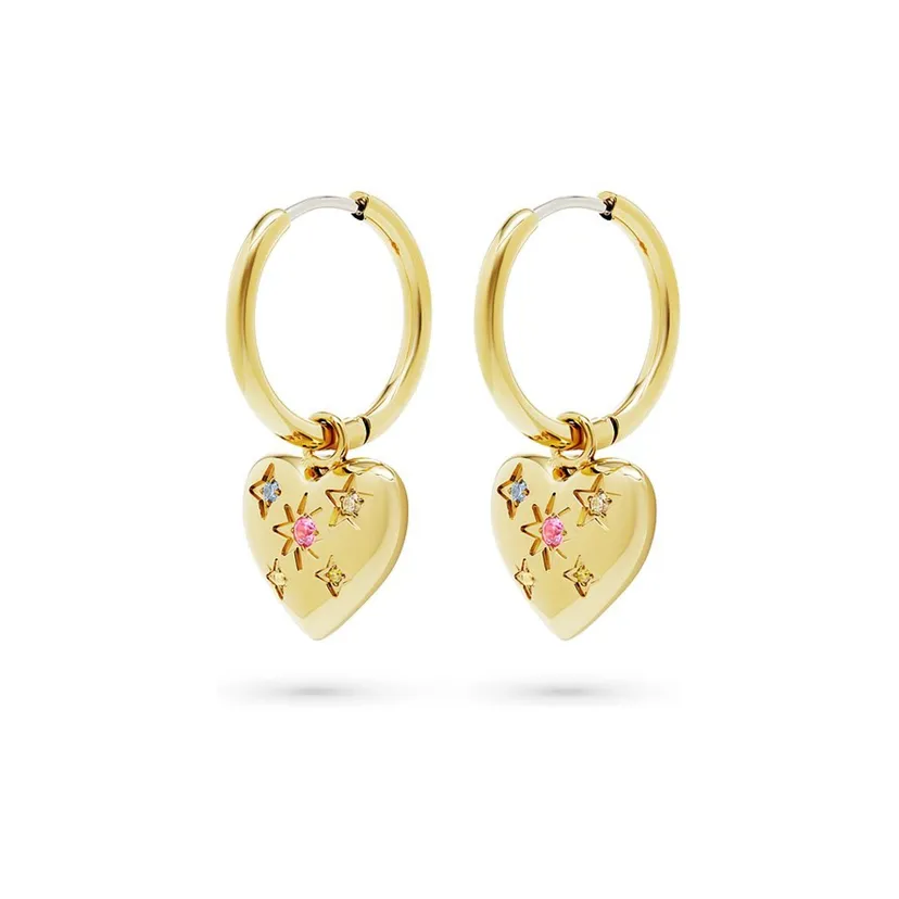 Produktbild: Guido Maria Kretschmer Creolen mit Herz-Anhänger & Zirkon-Besatz