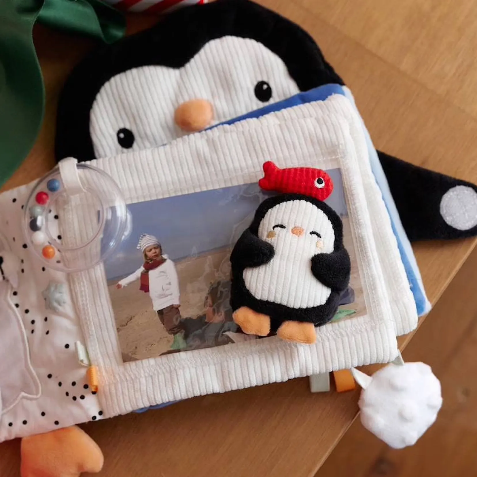 Produktbild: Foto- und Aktivy-Buch mit Plüschtier PINGUIN für Babys