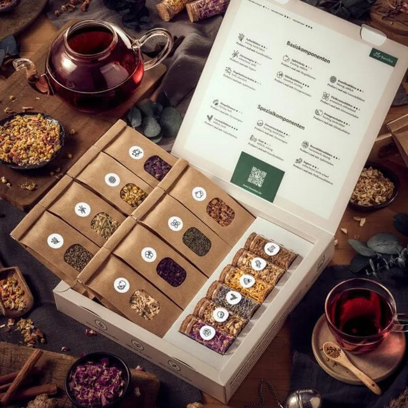 Produktbild: Tee Selber Mischen Geschenkset | DIY Tee Geschenk 14 Tee-Sorten (Bio)