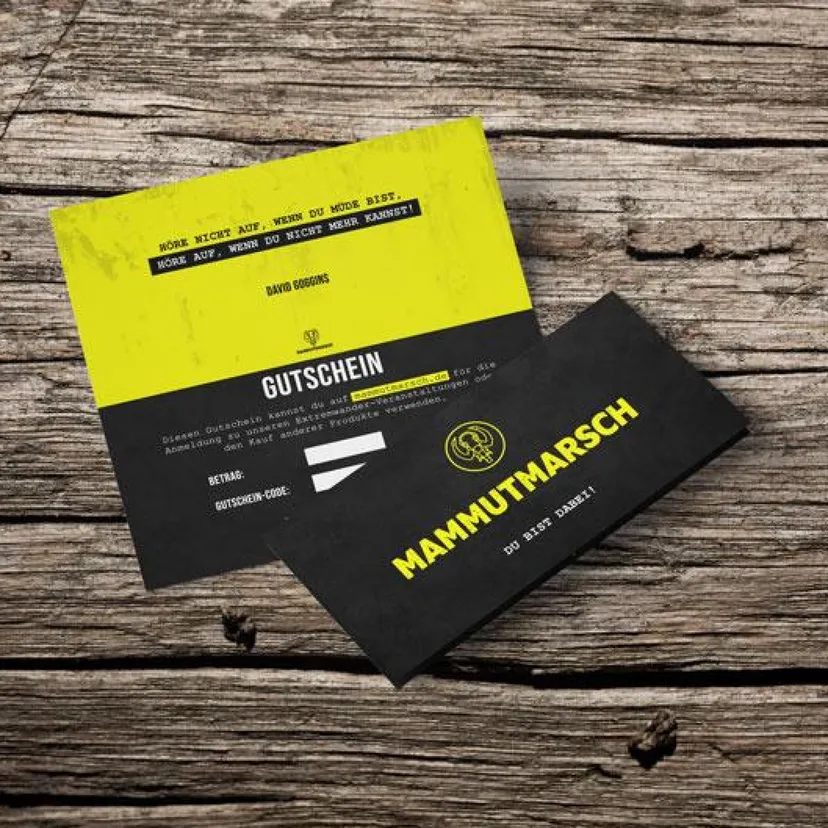Produktbild: Mammutmarsch Geschenkgutschein