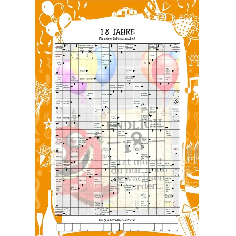 Produktbild: Geburtstagsrätsel – 18 Jahre